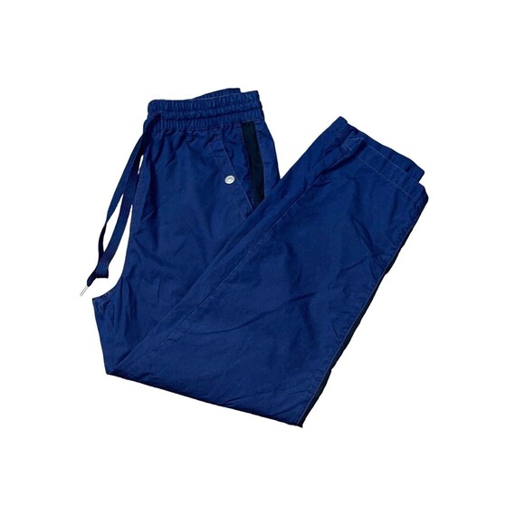 Maeve Anthropologie Women's Small Navy Tenley Twill Track Pants Side Stripes - Picture 4 of 10